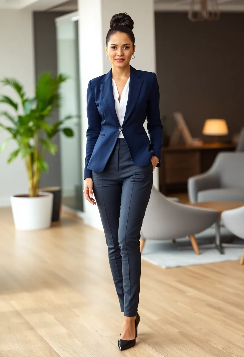 16 Work Outfits That'll Make You Feel Like a Boss (And Look Like One Too!) - 1. Tailored Blazer and High-Waisted Trousers