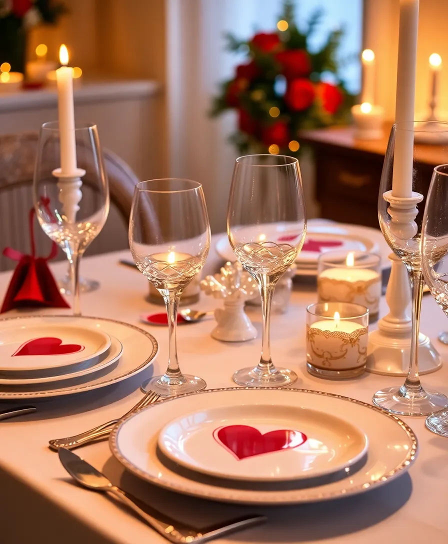 15 Romantic Table Decor Ideas for Valentine's Day That Will Dazzle Your Date! - 8. Themed Dinnerware