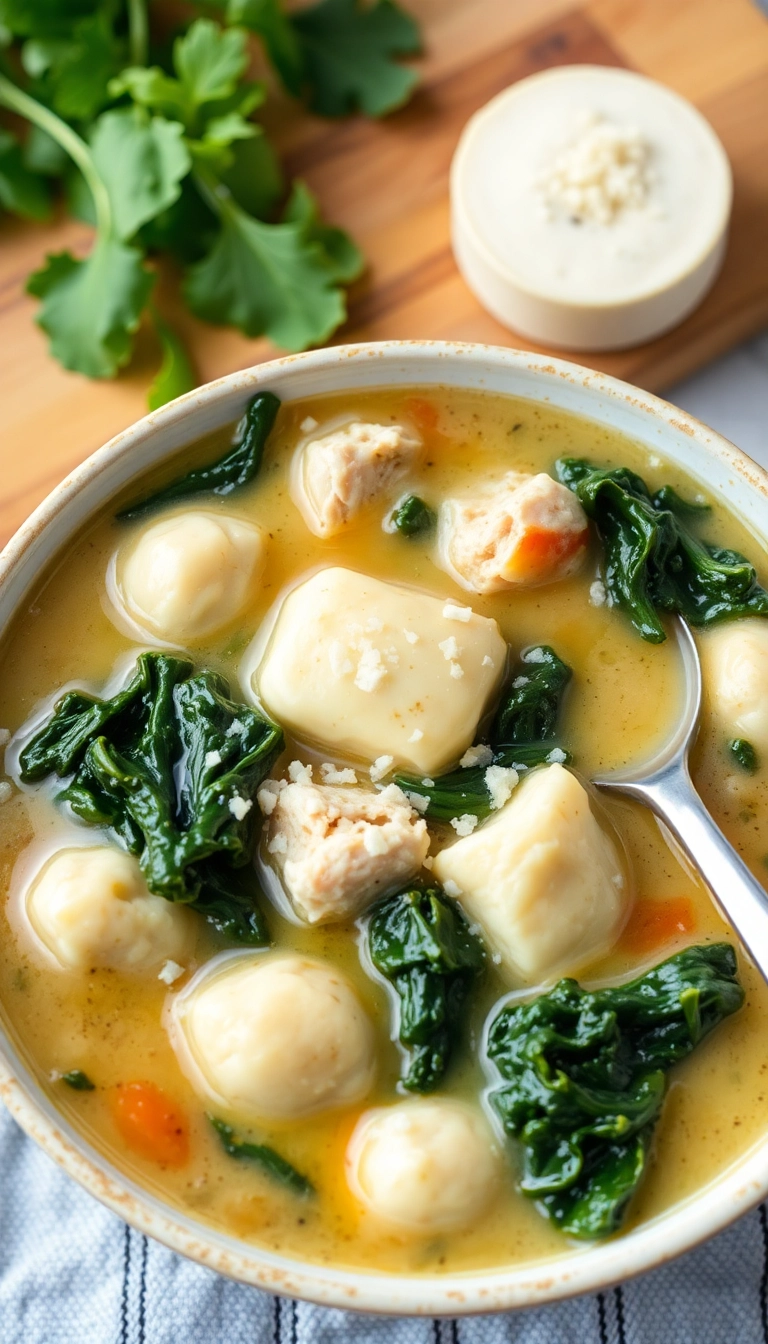 21 Chicken and Dumpling Soup Ideas That Will Warm Your Heart (And Your Belly!) - 12. Chicken and Dumpling Soup with Kale