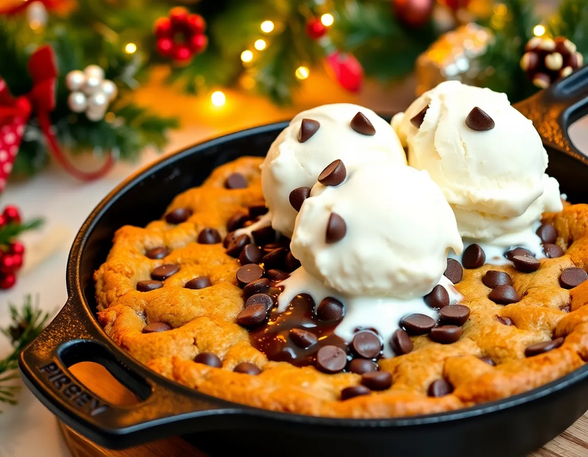 Winter Desserts Recipes: Your Ultimate Guide to Cozy Treats! - 12. Chocolate Chip Skillet Cookie