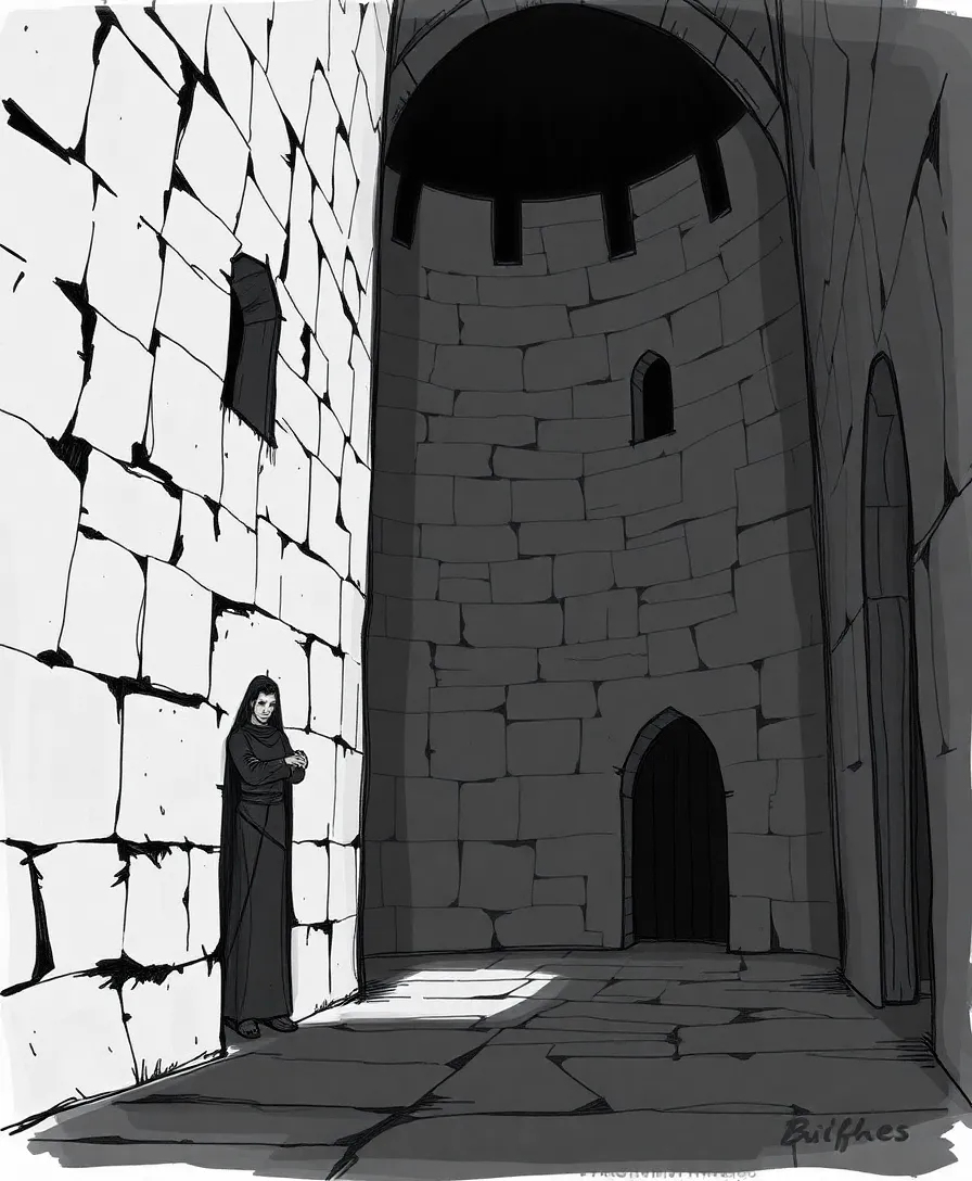 10 Stunning Sketches of the Count of Monte Cristo That Bring Dumas' Tale to Life! - 2. The Dark Prison of Château d'If