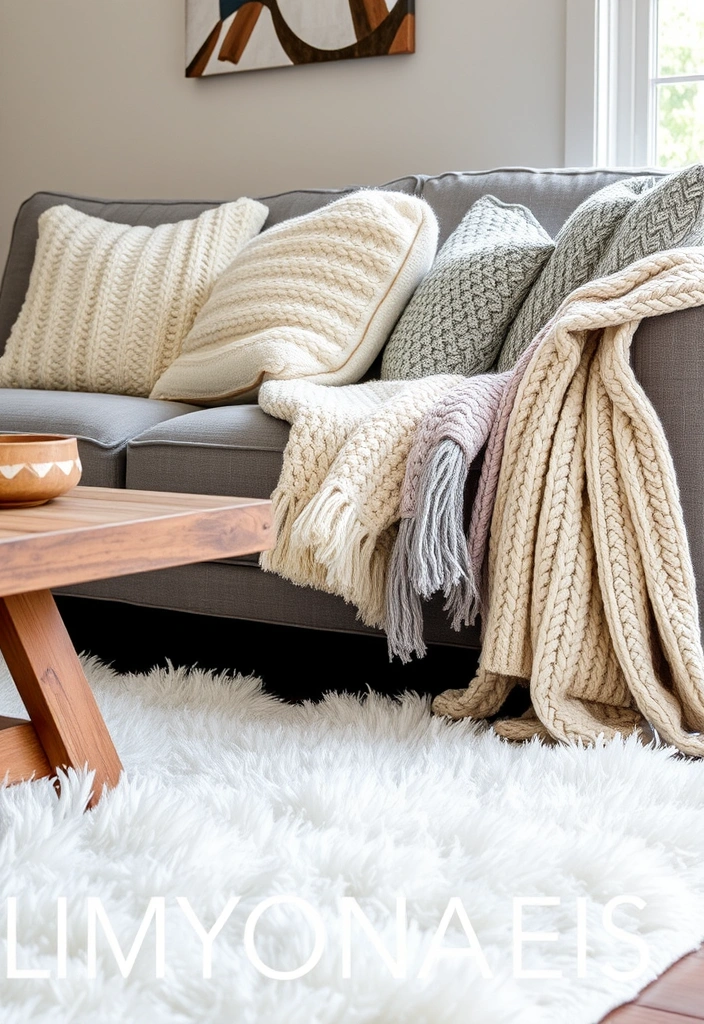 10 Cozy Winter Decor Ideas to Transform Your California Home into a Warm Retreat! - 1. Layered Textiles for Warmth