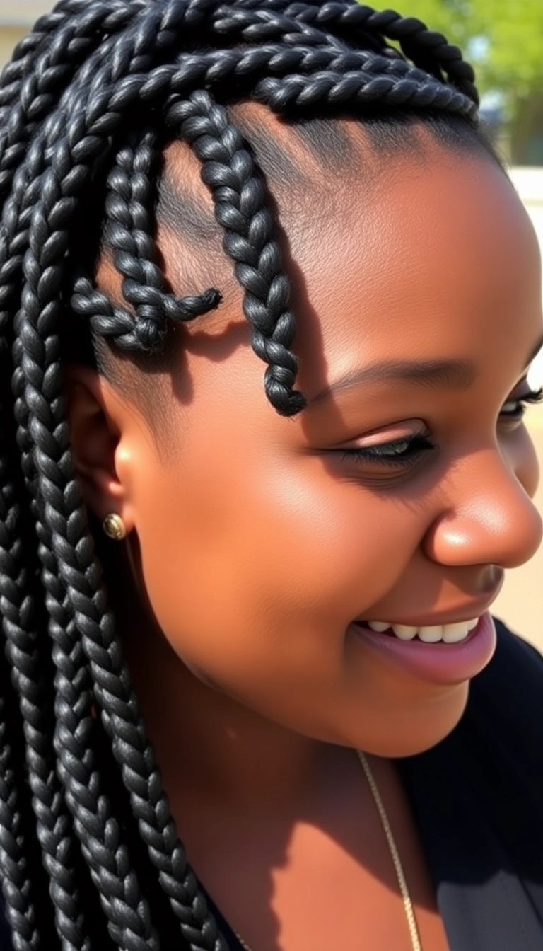 24 Stunning Braided Hairstyles for Black Women That Will Turn Heads! - 4. Feed-In Braids