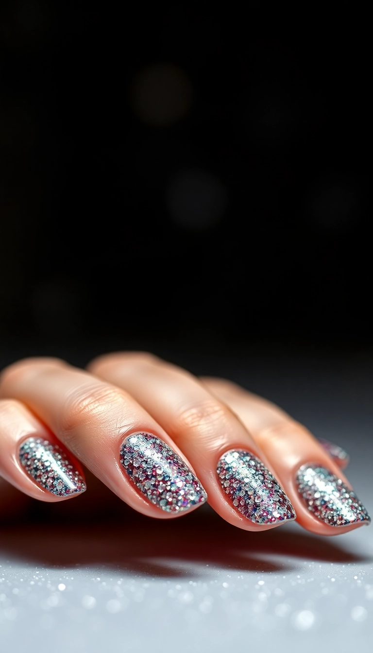 25 Best Ever Spring Nail Ideas That Will Make Your Friends Jealous! - 11. Sparkling Glitter Accents