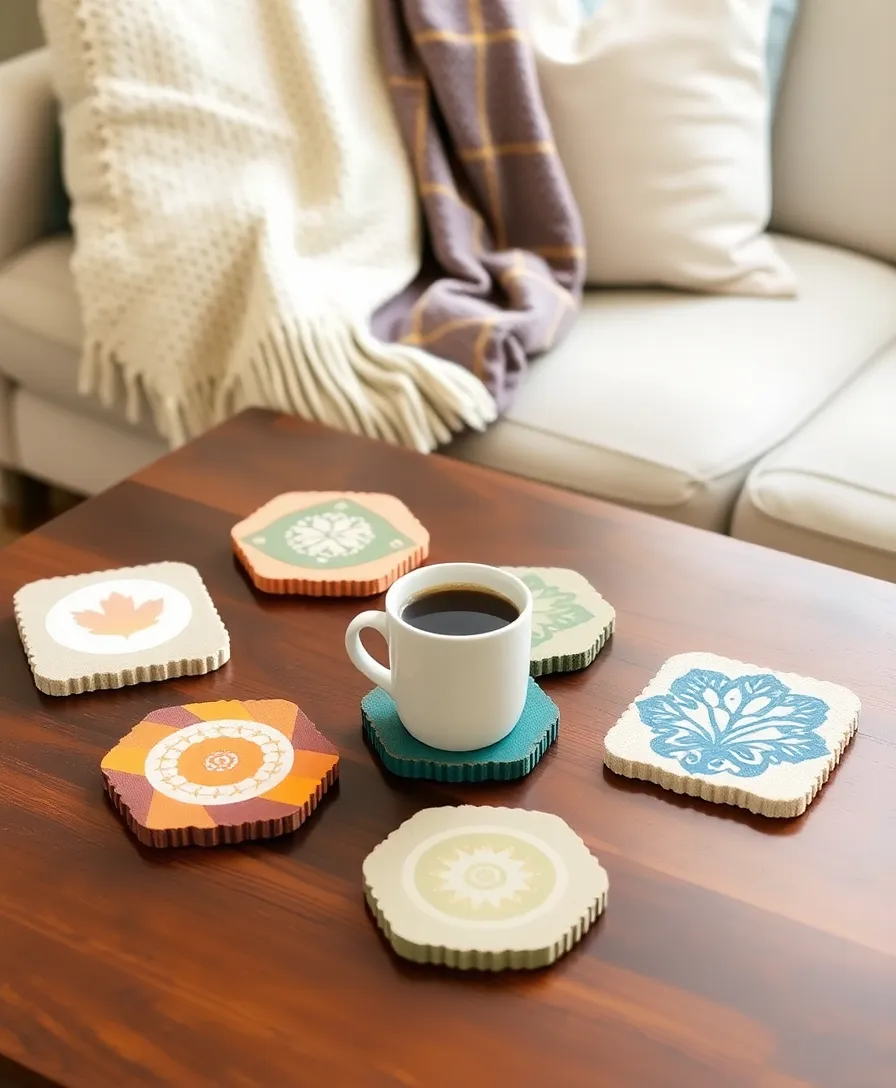 25 Budget DIY Home Decor Ideas That Will Transform Your Space Instantly! - 20. DIY Coasters