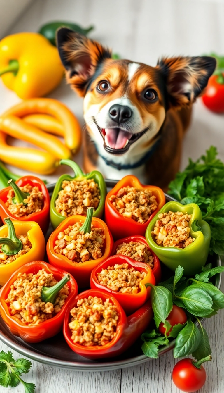 20 Homemade Pet Food Recipes That Will Make Your Furry Friend Jump for Joy (Wait Until You Try #11!) - 11. Stuffed Bell Peppers for Pets (Wait Until You Try This!)