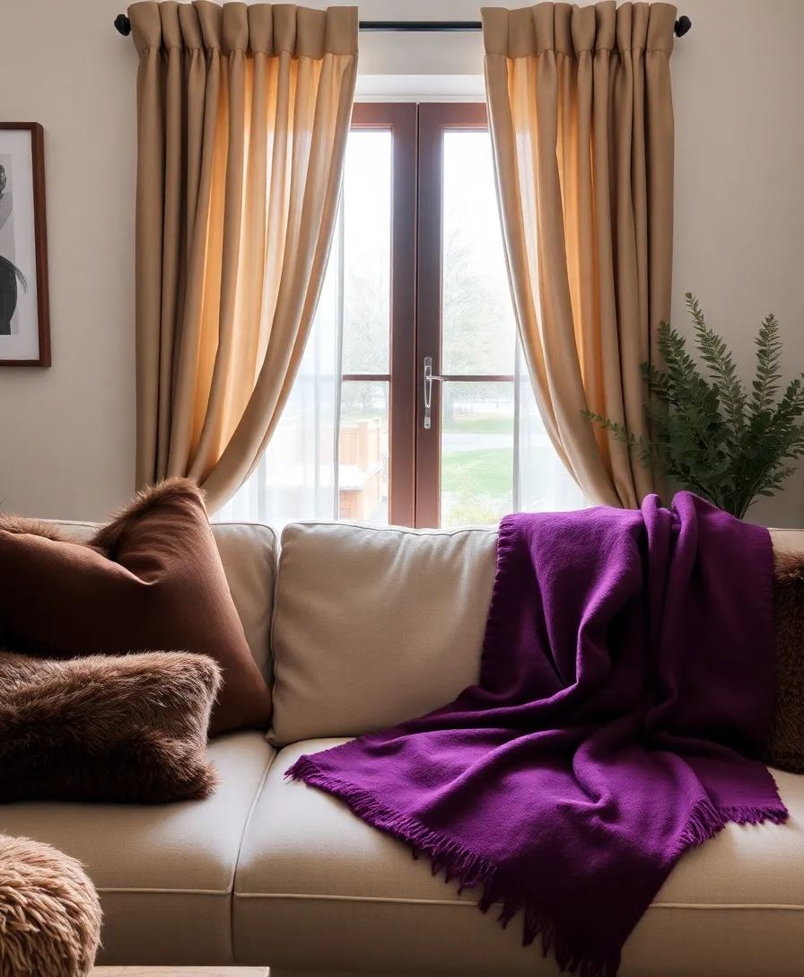 13 Reasons Why Chocolate Brown and Eggplant Will Rule 2025 Home Decor! - 10. Soft Furnishings