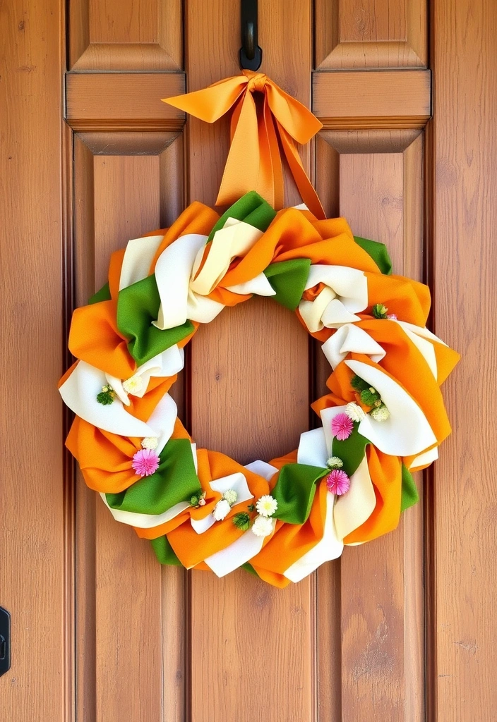 12 DIY Republic Day Decor Ideas That Are Easier Than You Think! - 5. Tricolor Wreath