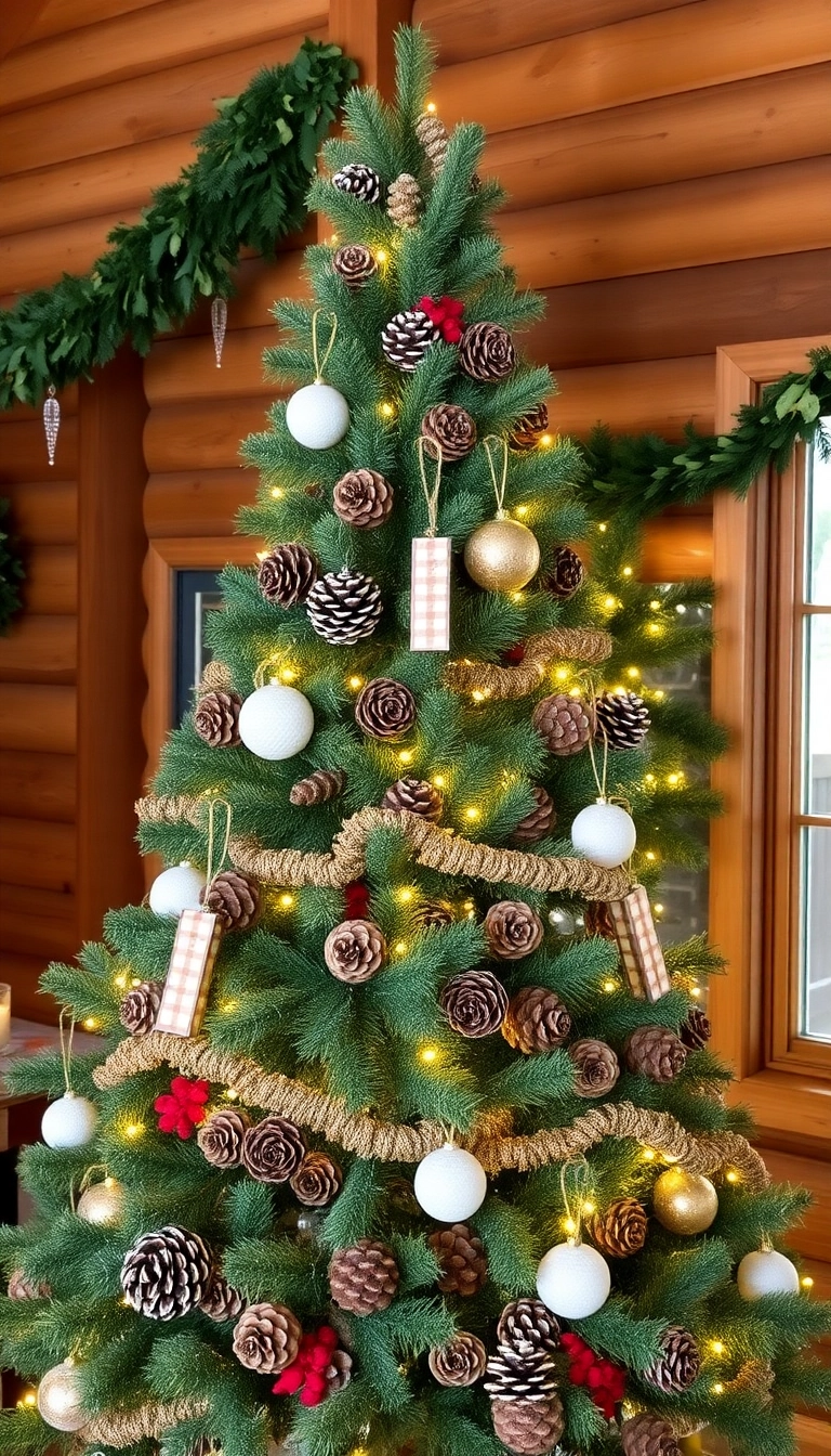 21 Cozy Farmhouse Christmas Tree Ideas That'll Make You Wish It Was Christmas Year-Round! - Pinecone Accents