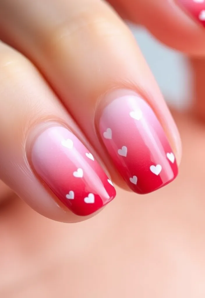 Valentine's Day Nails Designs: 10 Must-Try Ideas for a Romantic Look! 💘 - 1. Heartfelt Ombre