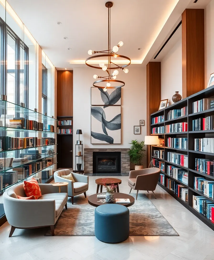 7 Cozy Home Library Ideas That Will Make You Never Want to Leave! - 7. Modern Chic Library