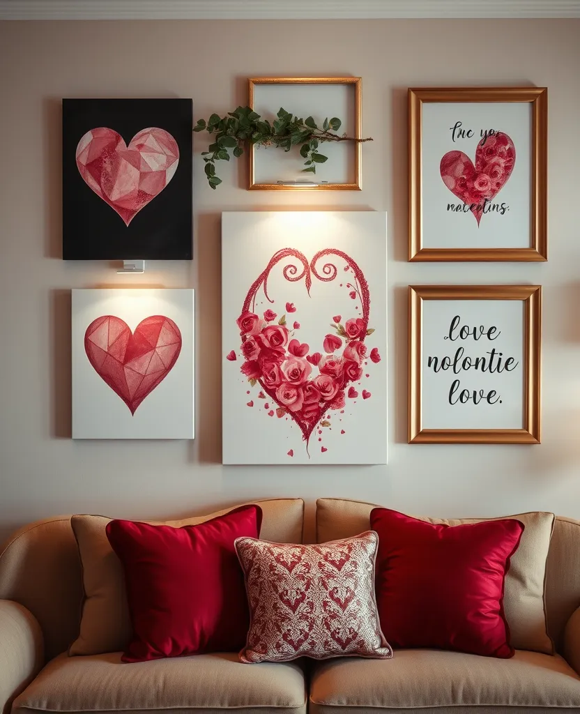 18 Romantic Valentine's Decor Ideas That'll Transform Your Home (Wait Until You See #14!) - 9. Love-Themed Wall Art