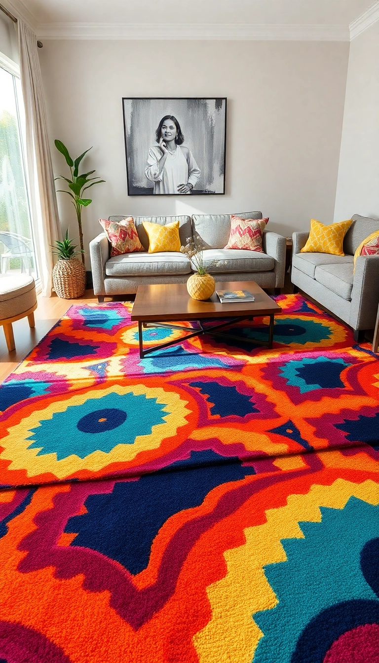 22 Renter-Friendly Decor Hacks That Will Make Your Space Shine (No Landlord Approval Needed!) - 5. Stylish Area Rugs