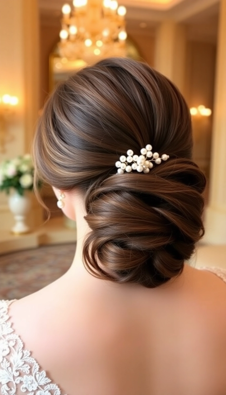 25 Romantic Wedding Hairstyles That Will Make Your Heart Melt (Especially #12!) - 8. Classic French Twist