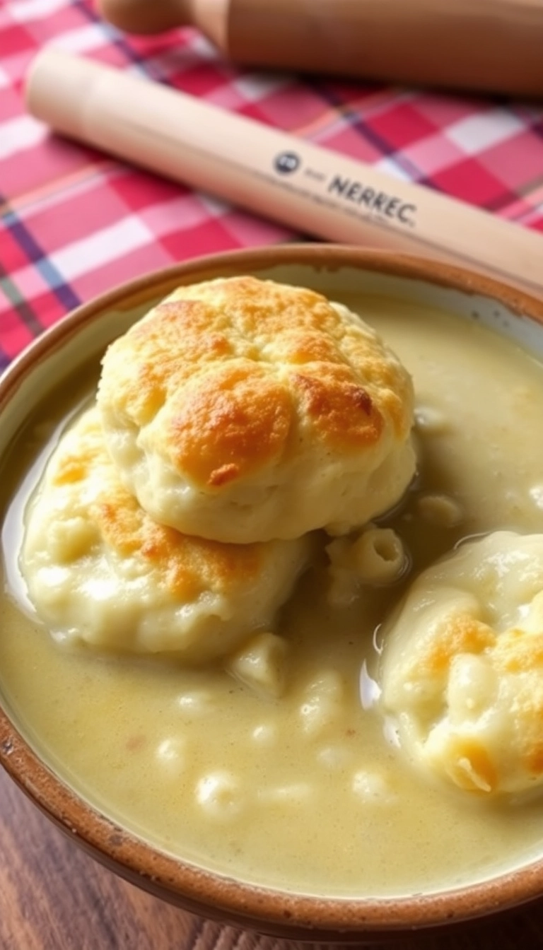 21 Chicken and Dumpling Soup Ideas That Will Warm Your Heart (And Your Belly!) - 5. Chicken and Dumpling Soup with Biscuits