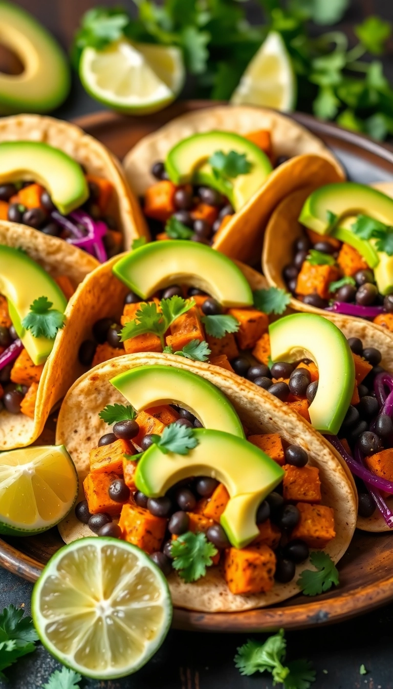 18 Healthy Dinner Recipes for Weight Loss That Taste Incredible! - 10. Sweet Potato and Black Bean Tacos