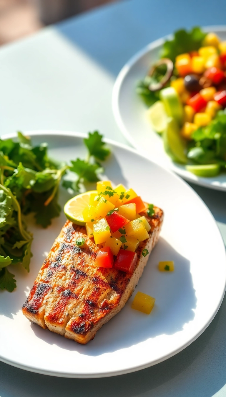 23 Dinner Plans Ideas That'll Make You Excited for Mealtime! - 5. Grilled Salmon with Mango Salsa