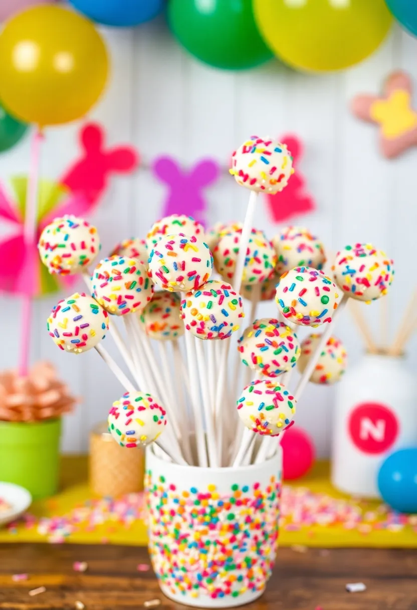 18 Showstopper Delicacy Desserts Perfect for Your Next Celebration (Everyone Will Be Asking for the Recipe!) - 10. Funfetti Cake Pops