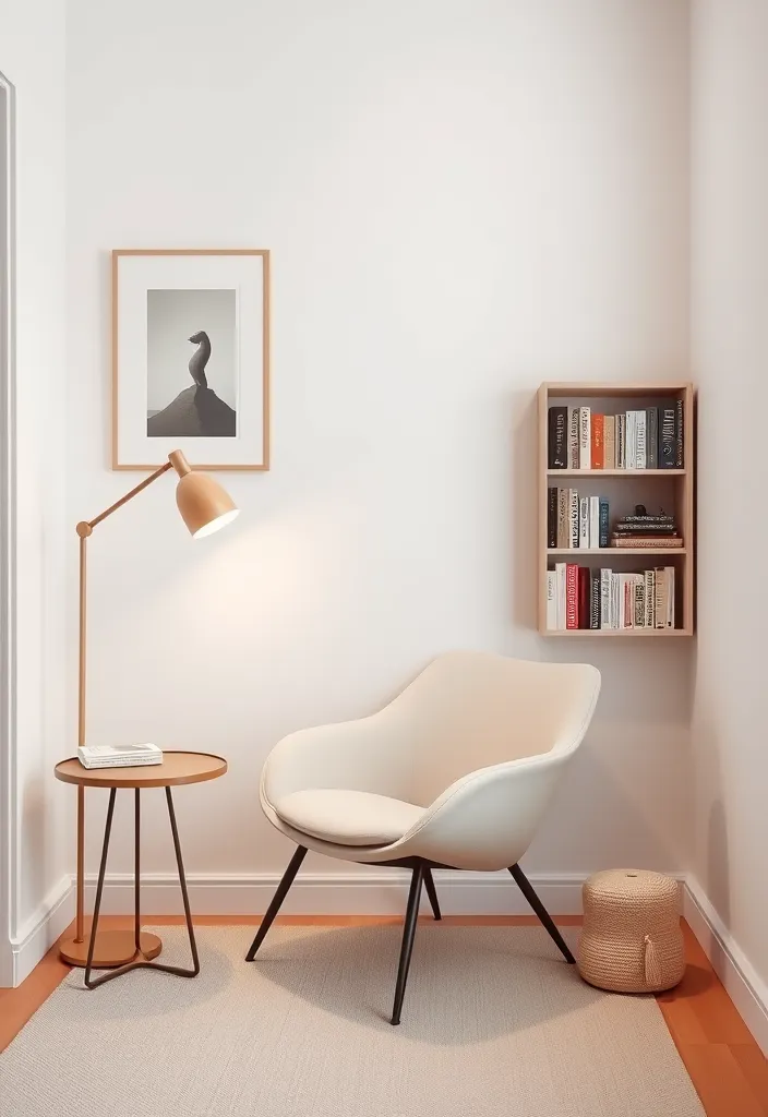 10 Cozy Reading Nooks That'll Make You Want to Curl Up with a Book All Day! - 3. The Minimalist Haven