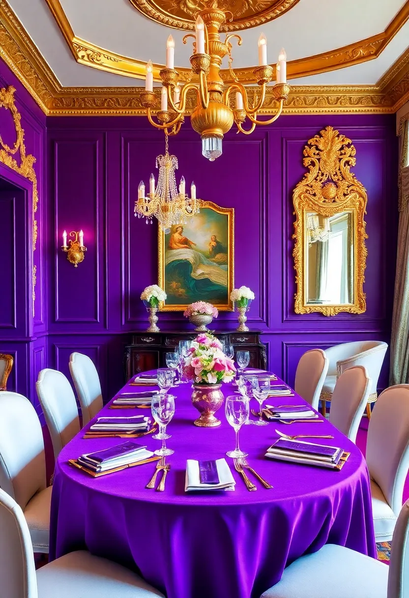 16 Bold Color Combinations That'll Make Your Neighbors Jealous (Watch Out for #3!) - 15. Vibrant Purple and Gold