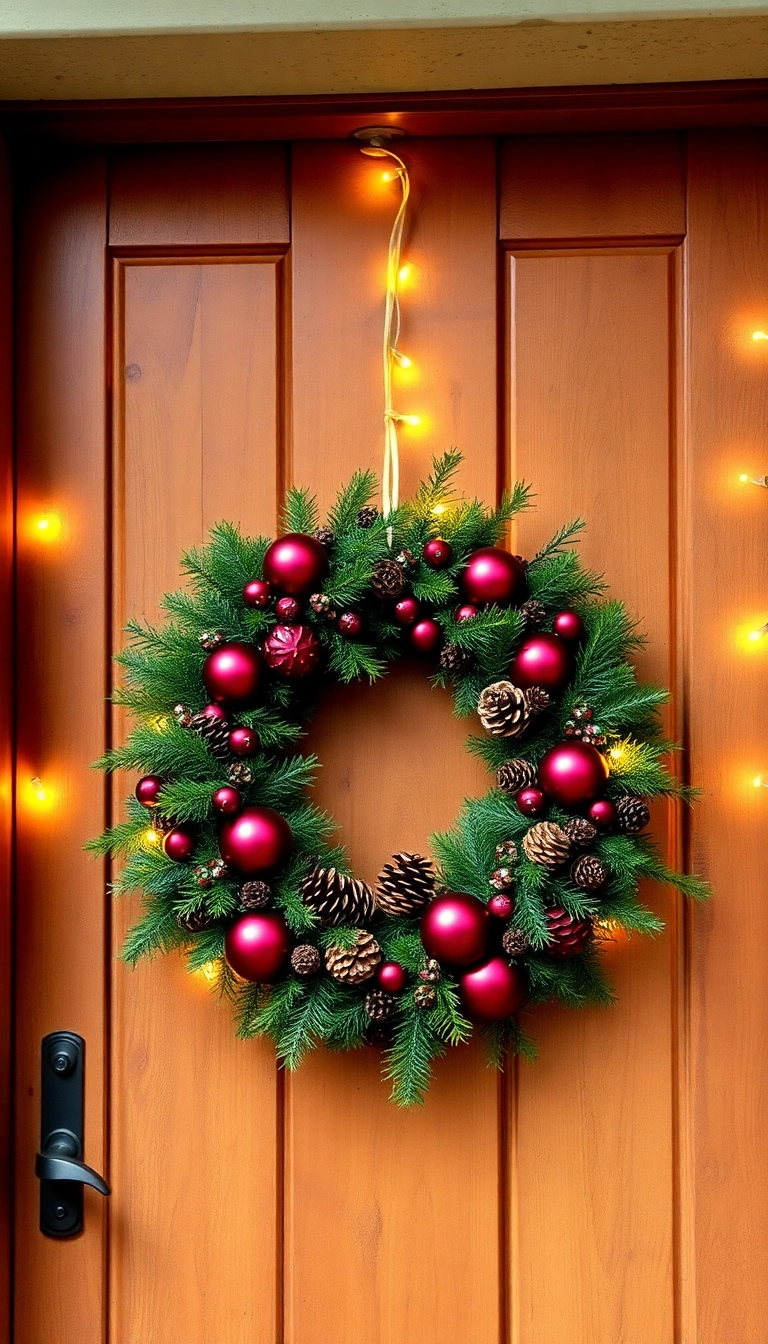 21 Creative Burgundy Christmas Inspiration Ideas That Will Leave Your Guests in Awe! - Burgundy Christmas Wreaths