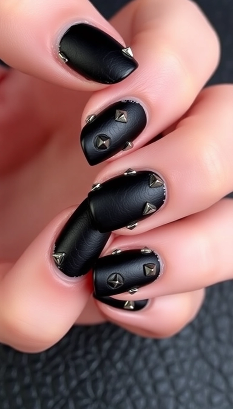 24 Punchy Nail Designs That'll Make You Want to DIY Right Now! - 24. Edgy Leather Effect