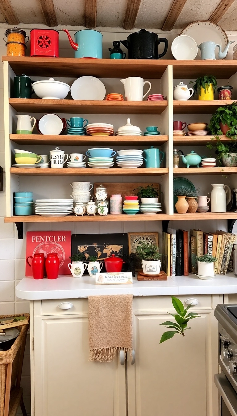 19 Vintage Kitchen Ideas That’ll Transport You Back in Time (Don’t Miss #12!) - 13. Open Shelving