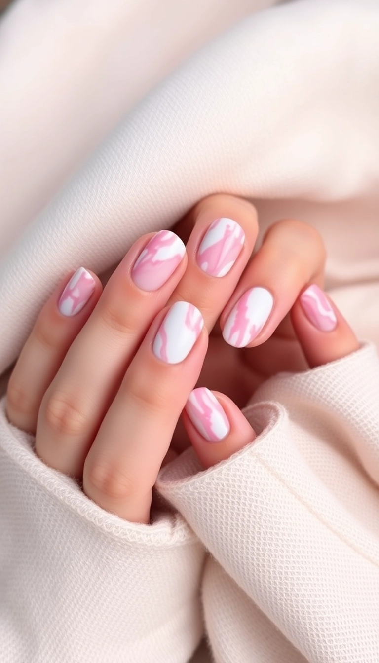 27 Stunning Pink Nail Ideas That Will Turn Heads (You Won't Believe #15!) - 4. Marble Magic