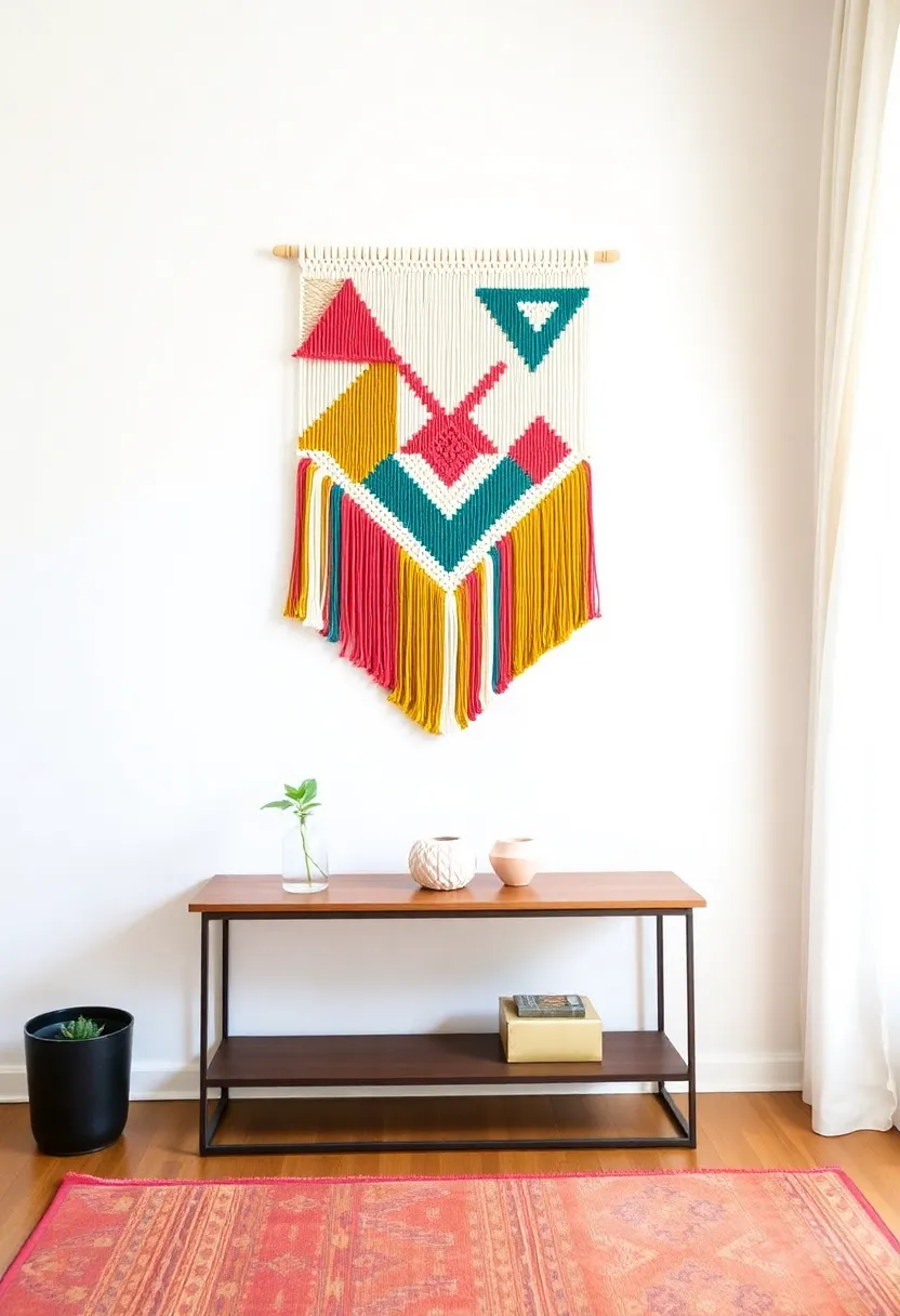 10 Budget-Friendly Macrame Wall Art Ideas That Will Wow Your Guests (You’ll Love #3!) - 3. Geometric Macrame Wall Hanging