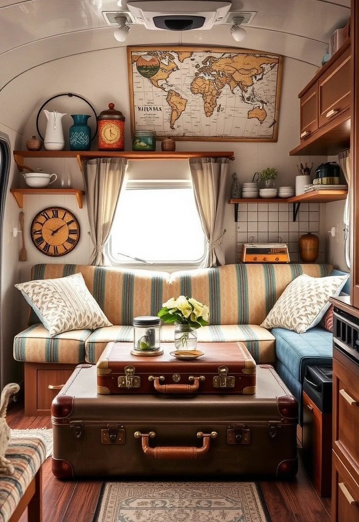 25 Cozy RV Decor Ideas That Will Make You Feel Right at Home on the Road! - 12. Vintage Touches