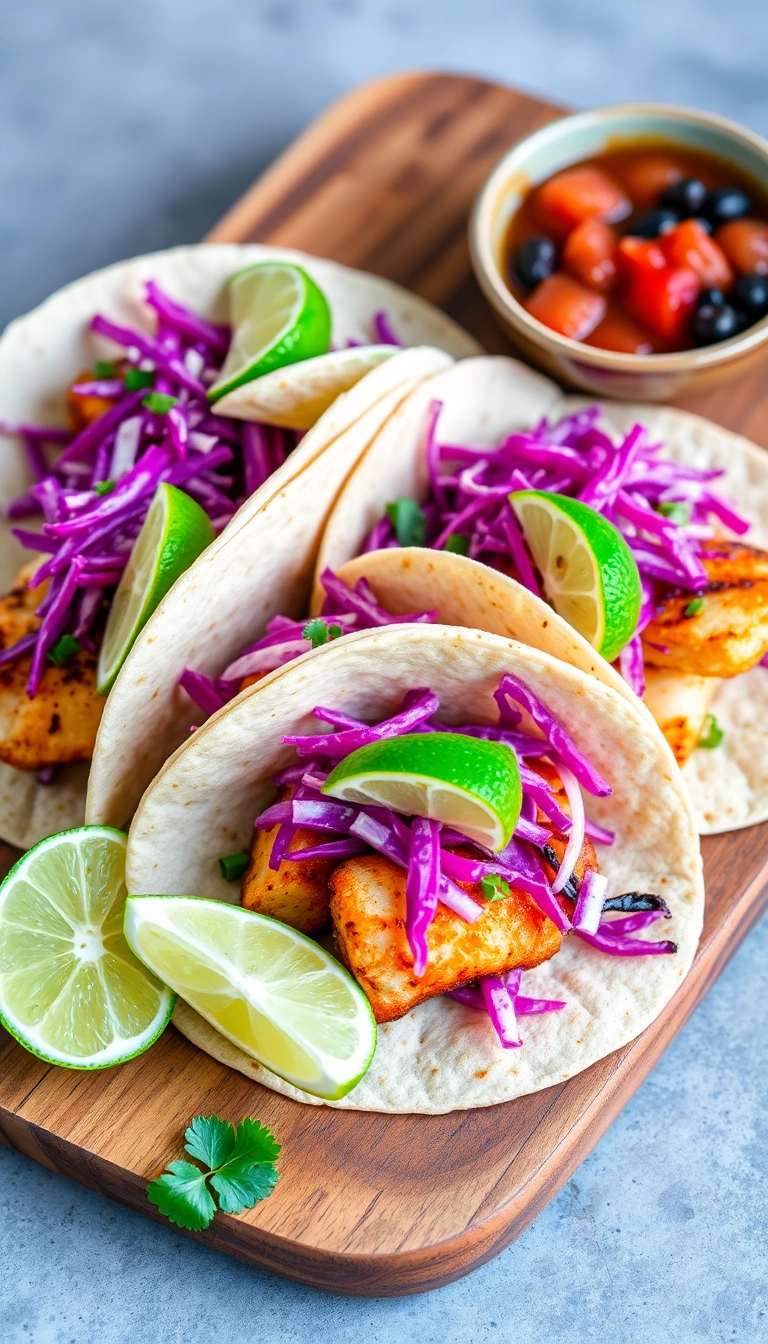 21 Sunday Family Dinner Ideas You’ll Want to Make Every Week (Number 7 Will Blow Your Mind!) - 18. Fish Tacos with Cabbage Slaw