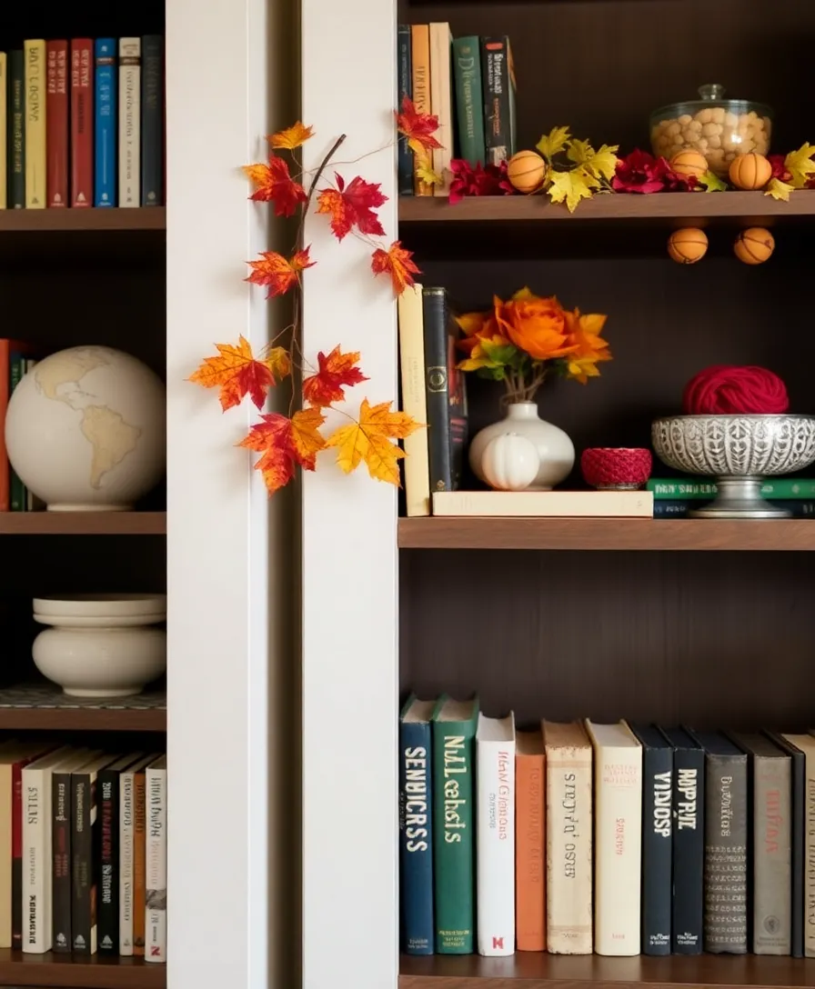 15 Stunning Bookshelves That Will Transform Your Cozy Living Space (You Won't Believe #7!) - 15. Seasonal Shelf Styling