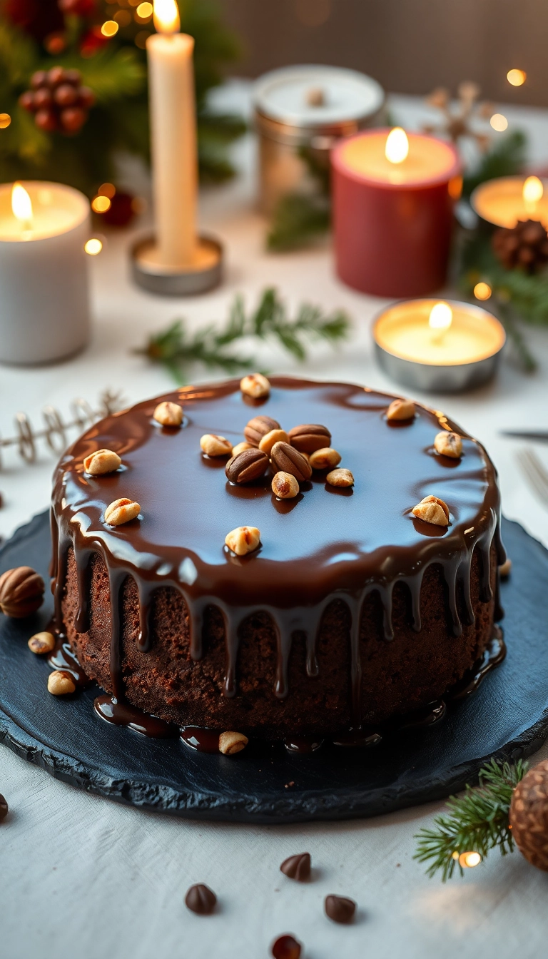 20 Stunning Christmas Cake Designs That Will Wow Your Guests (Number 7 Is a Showstopper!) - 19. Chocolate Hazelnut Cake