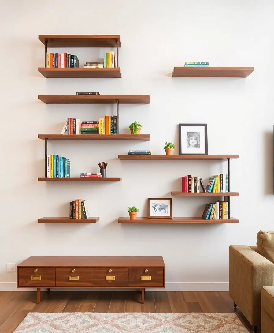 10 Creative DIY Bookshelf Designs That Will Wow Your Guests! - 1. Floating Bookshelves