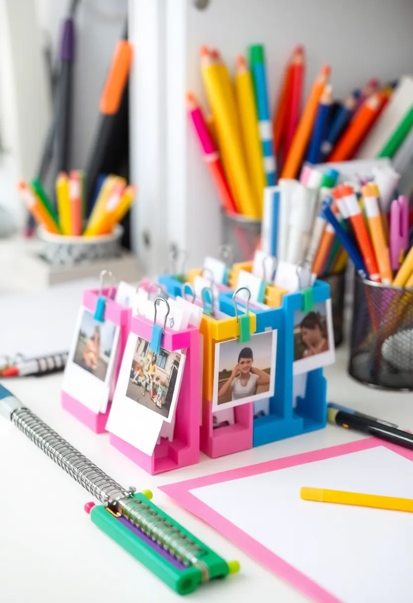 14 Brilliant Craft Ideas to Organize Your Home Like a Pro (You’ll Love #6!) - 11. Colorful Binder Clip Organizers