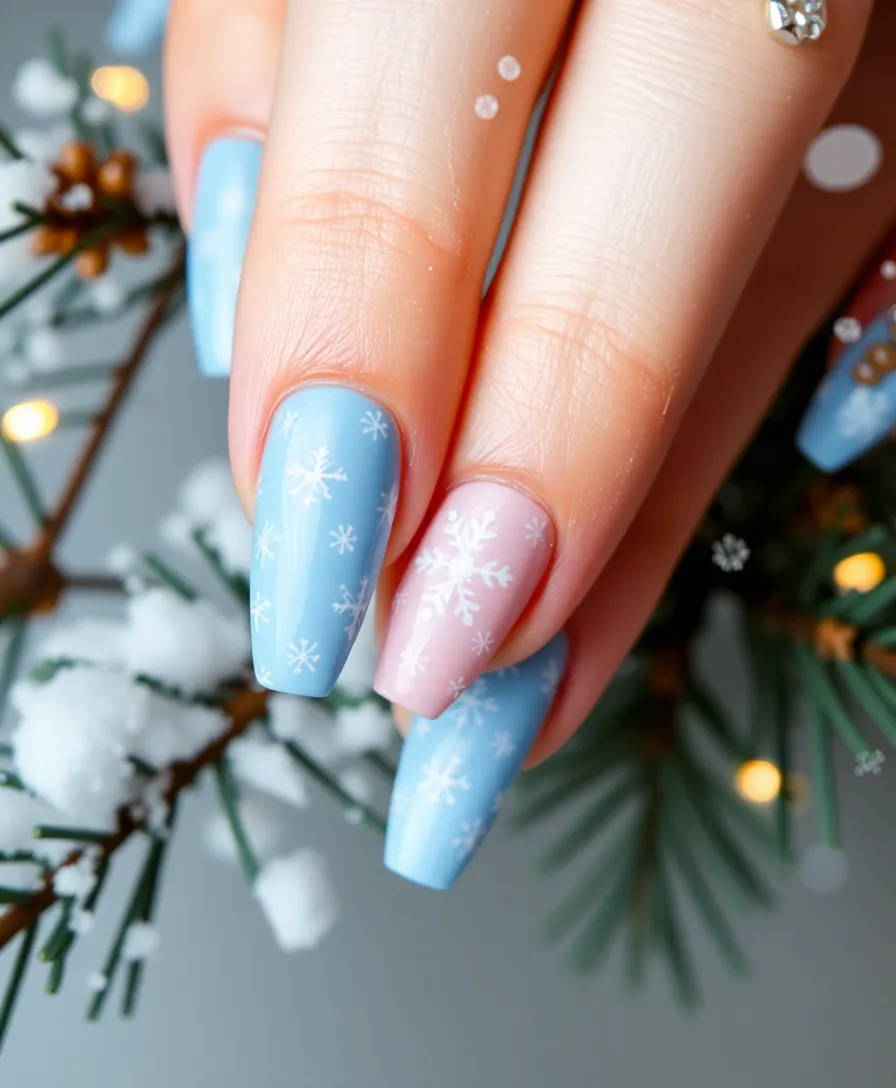 DIY New Year’s Nails: Simple Designs for Stunning Results - 11. Whimsical Snowflakes