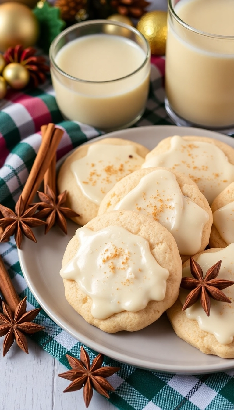 22 Christmas Cookies Ideas That'll Make Your Holidays Sweeter Than Ever! - 5. Eggnog Sugar Cookies