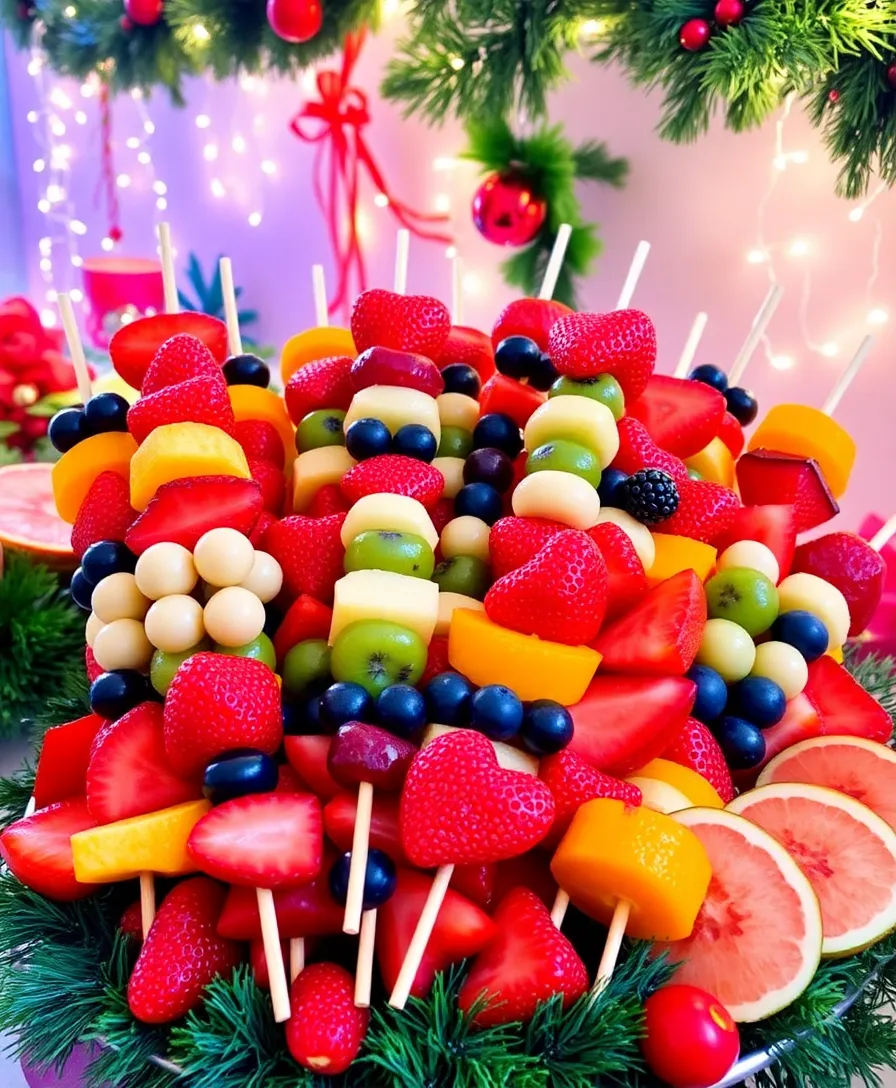 22 Easy Christmas Desserts You Can Make in Under 30 Minutes! - 8. Holiday Fruit Kabobs