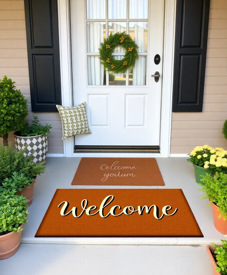 25 Easy DIY Home Decor Projects You Can Do This Weekend (You Won't Believe #12!) - 6. Custom Doormat