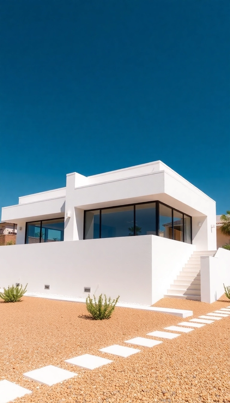 22 Jaw-Dropping Modern Spanish House Exteriors You Must See to Believe! - 1. Contemporary Minimalism Meets Spanish Charm