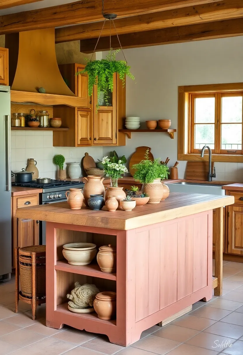 20 Colorful Kitchen Island Ideas That Will Brighten Your Home (Wait Till You See #7!) - 15. Earthy Terracotta