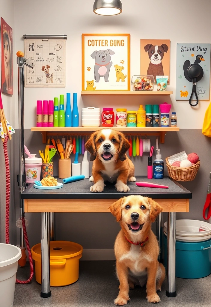 25 Pet Grooming Hacks That Will Save You Time and Money (Even Your Pet Will Love #12!) - 7. Grooming Station Setup