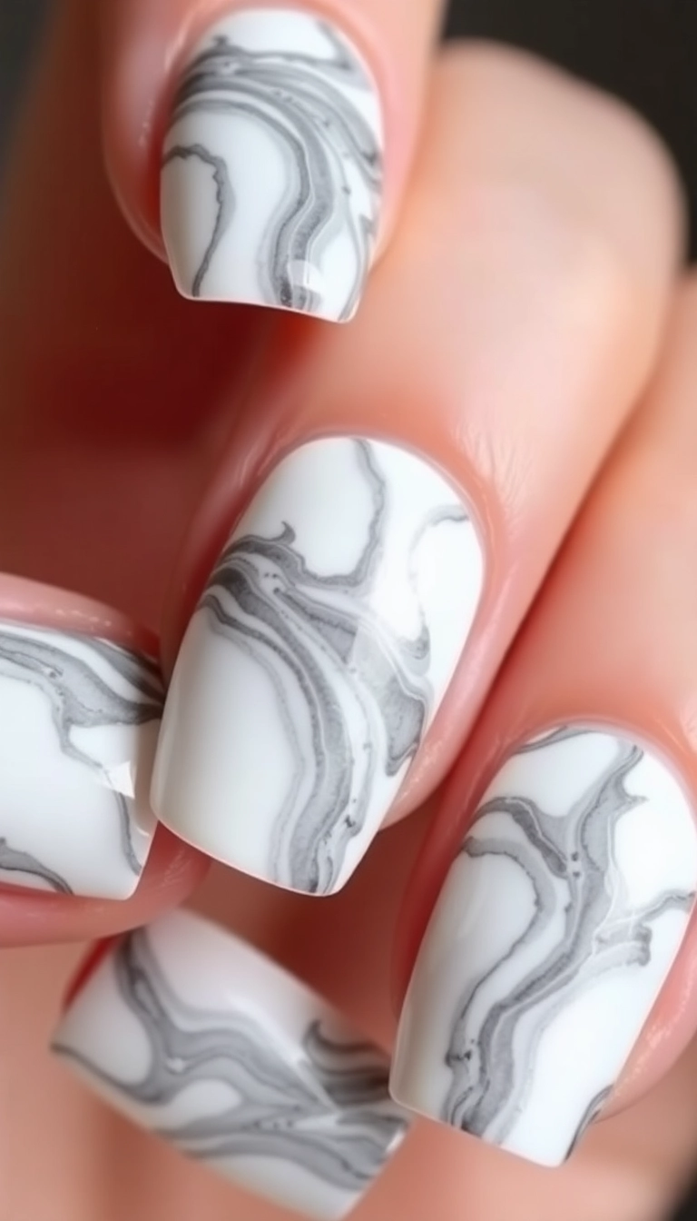 36 Fun Nail Ideas for Teens That Are So Cool, You’ll Want to Try Them All! - 4. Marble Effect