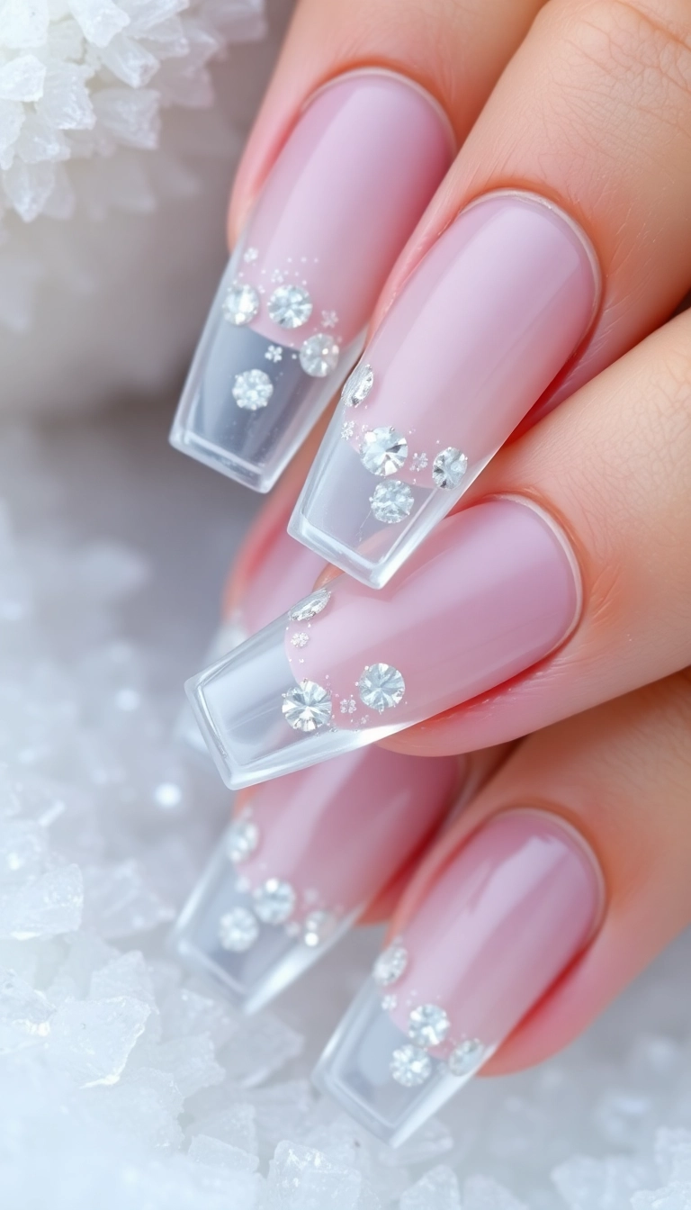 21 Jaw-Dropping Winter Nail Designs That Will Leave You Speechless (Don't Miss #8!) - 6. Crystal Clear Tips