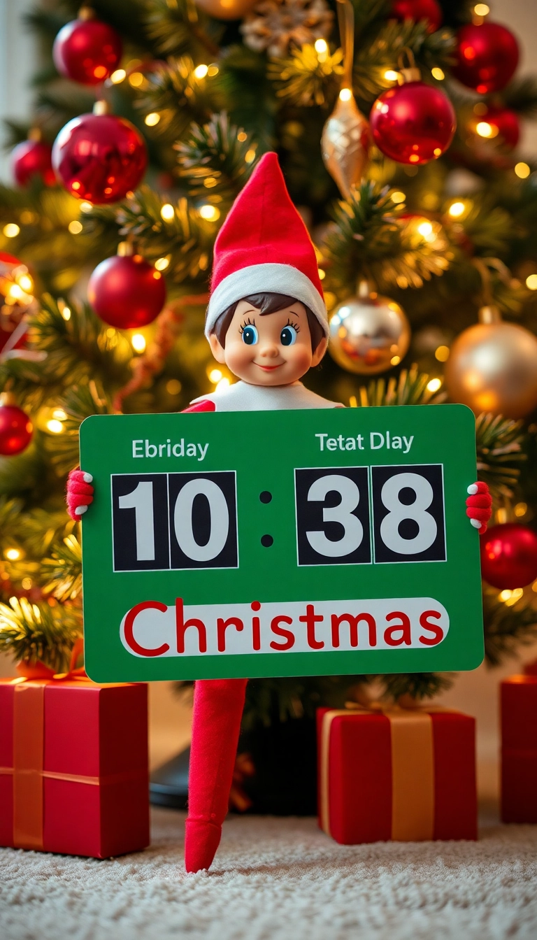 10 Easy Elf on the Shelf Ideas That'll Save Busy Parents Time and Stress! - 10. Elf’s Christmas Countdown