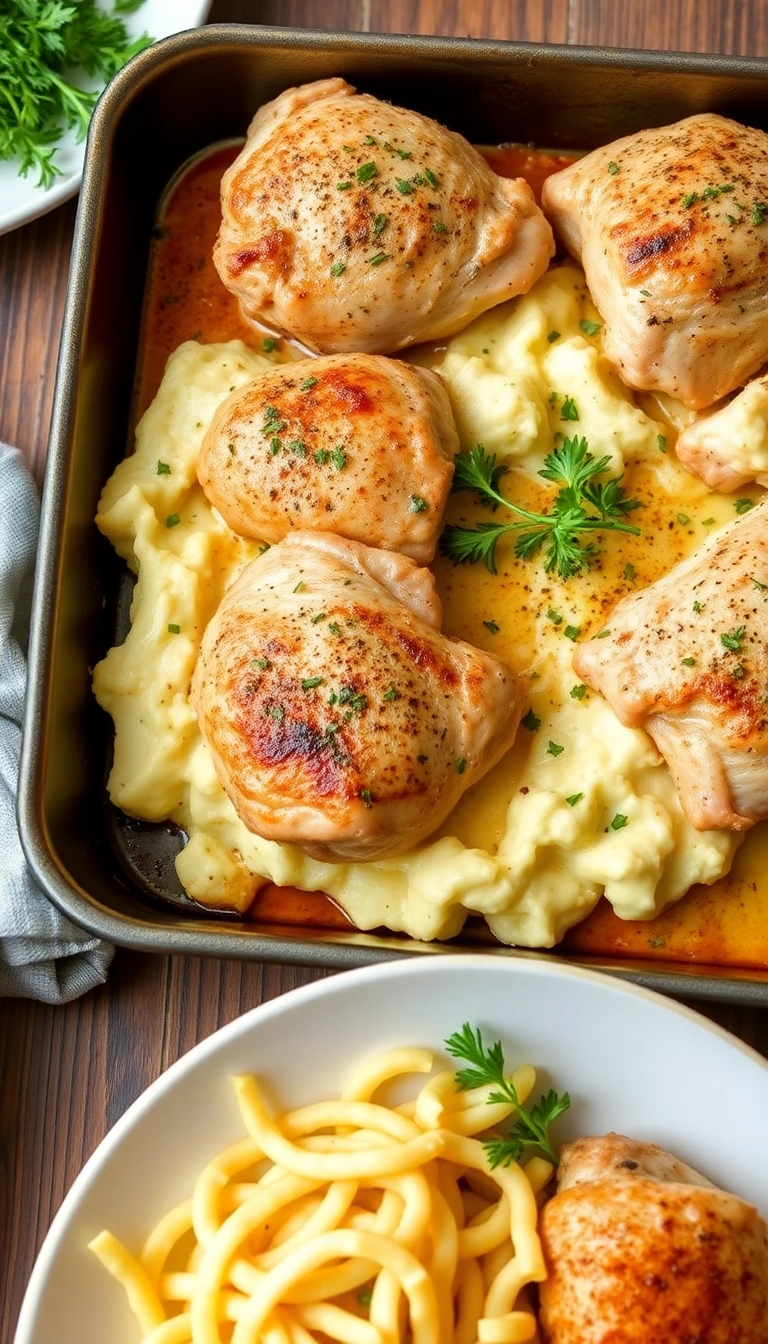 24 Mashed Potatoes Dinner Meals Ideas That Will Make You Drool! - 17. Mashed Potato and Chicken Bake