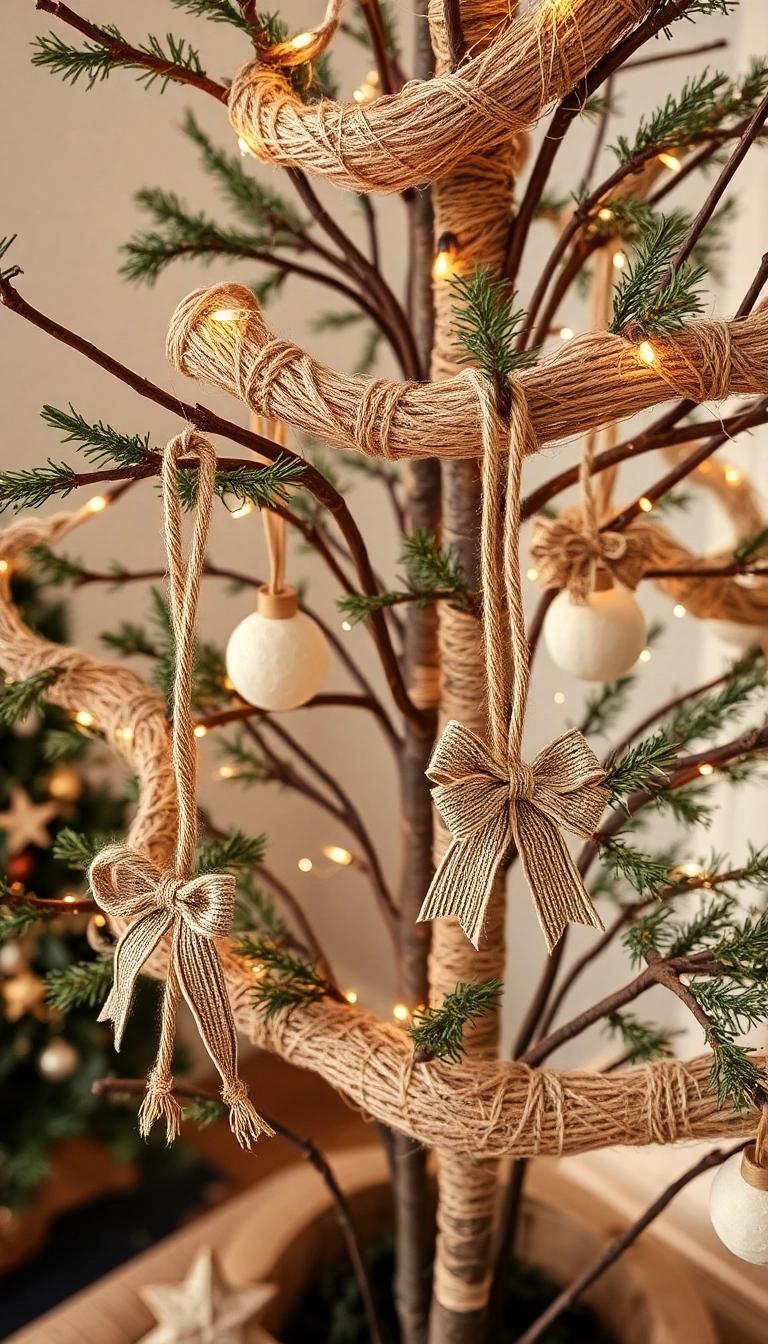 12 Eco-Friendly Christmas Tree Decoration Ideas That Are Good for the Planet! - 7. Natural Twine and String