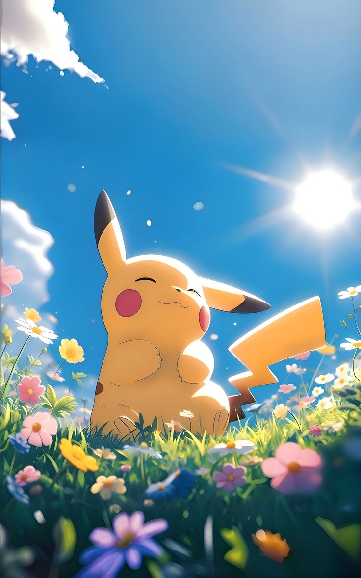 10 Kawaii Pikachu Wallpapers That Will Melt Your Heart (Don’t Miss #3!) - 5. Serene Pikachu in Nature