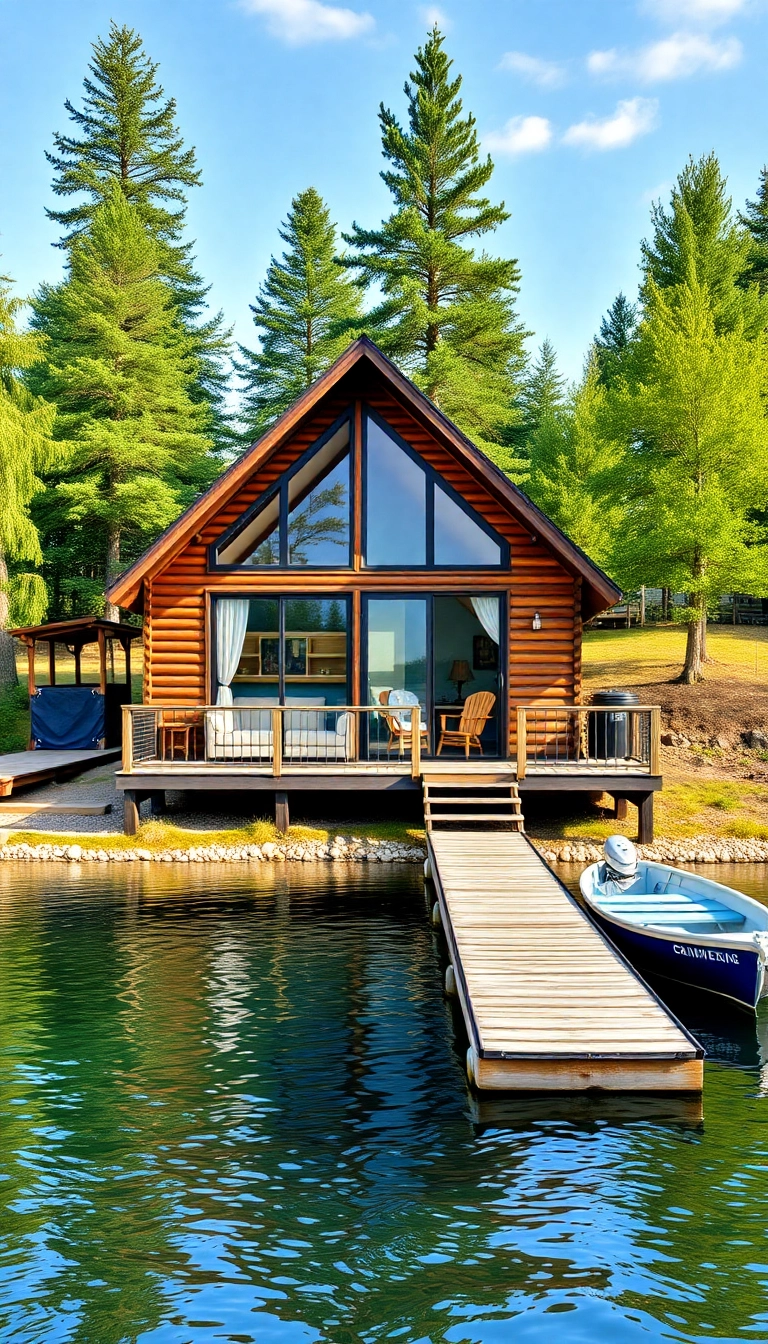 22 Rustic Chic A-Frame Cabins That Will Make You Fall in Love with Nature (You Won't Believe #5!) - 3. Lakeside Serenity