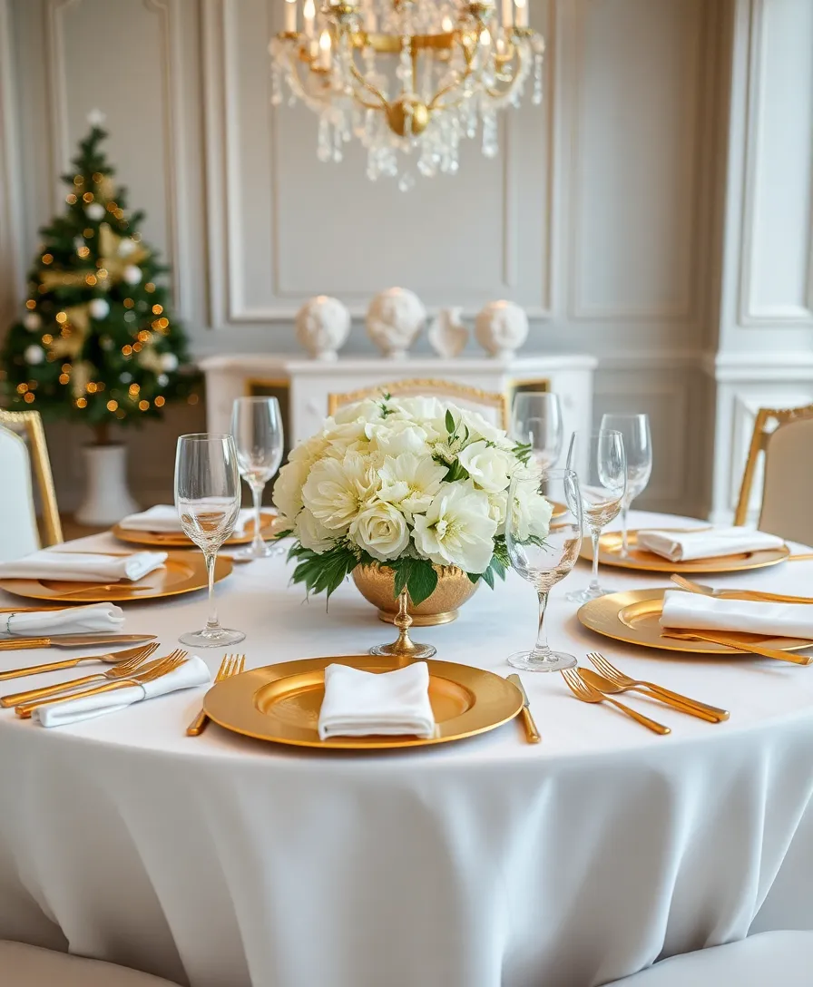 Christmas Table Settings: How to Create the Perfect Holiday Table! - 6. Elegant White and Gold